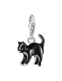Colgante-plata-de-Thomas-Sabo-Inicial -Gato-con-esmalte-negro