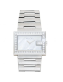 Reloj Gucci Rectangular Diamantes Mujer Esfera Madre Perla