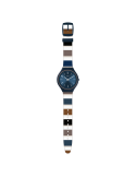 Reloj Swatch Skinkiss Plano Caja Azul Oscuro