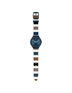 Reloj Swatch Skinkiss Plano Caja Azul Oscuro