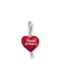 Colgante-Charm-plata-de-Thomas-Globo-esmalte-rojo-Happy-Birthday