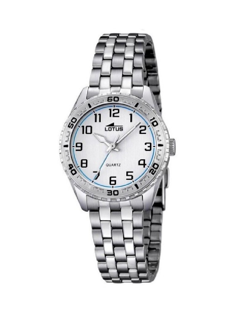 Reloj Lotus Junior Esfera Plateada Números