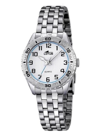 Reloj Lotus Junior Esfera Plateada Números